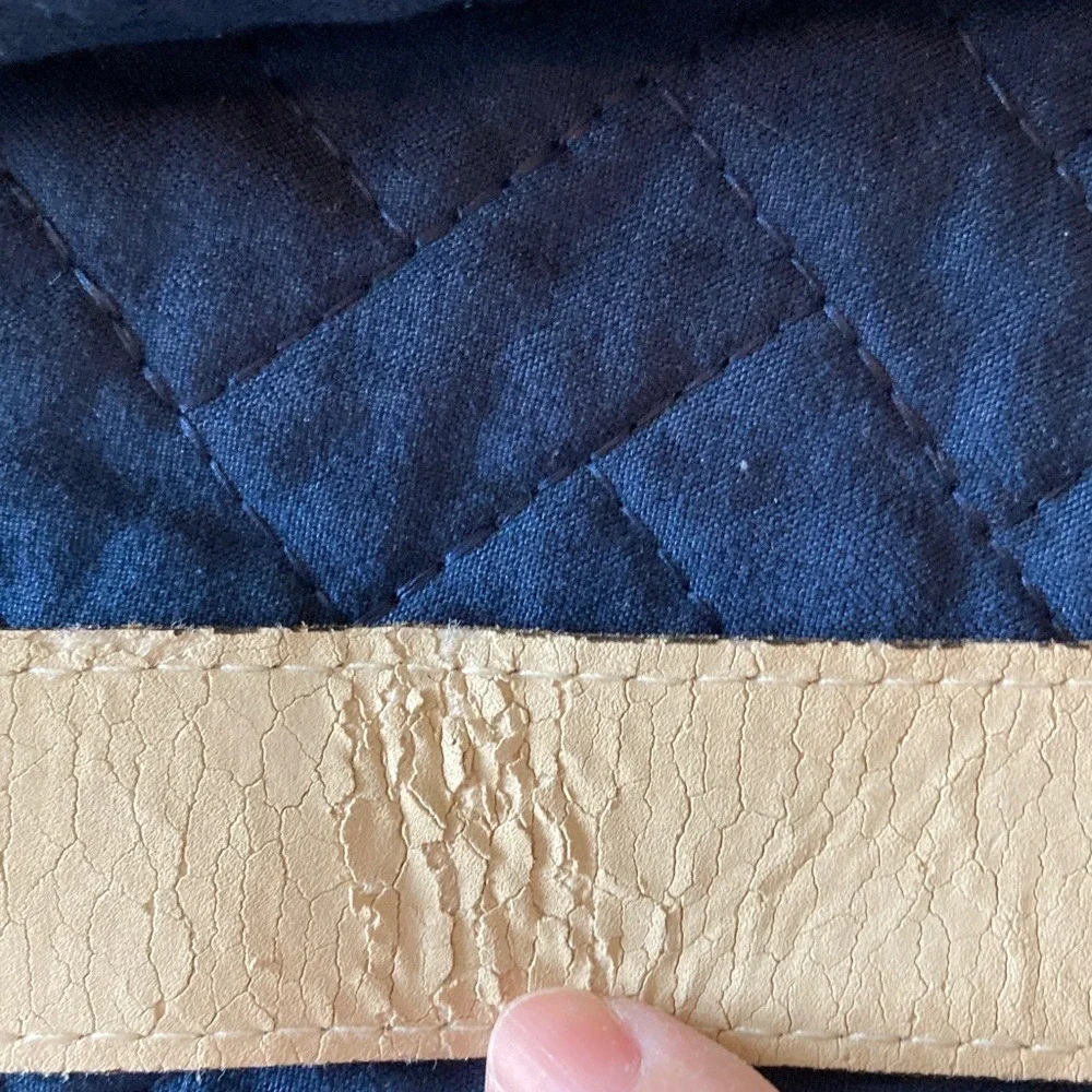 VTG Nava Leather Womens Classic Brown‎ Leather Croc Embossed Belt Size M Gold
